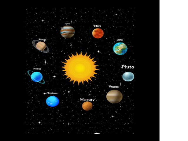 image des planètes du système solaire sur fond noir