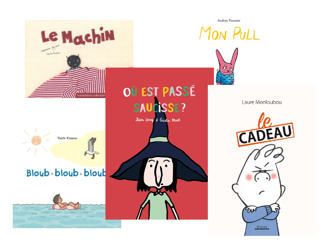 Couverture des 5 livres pour enfants lus par Claire